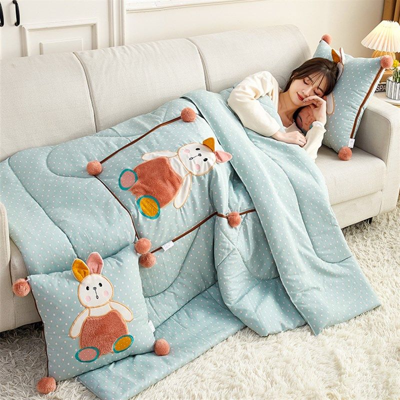 新品卡通可爱抱枕被子两用沙发办公室午睡枕头被单人宿舍空调被二,居家布艺,抱枕被,淘宝优惠券,粉丝福利购,淘宝优惠卷