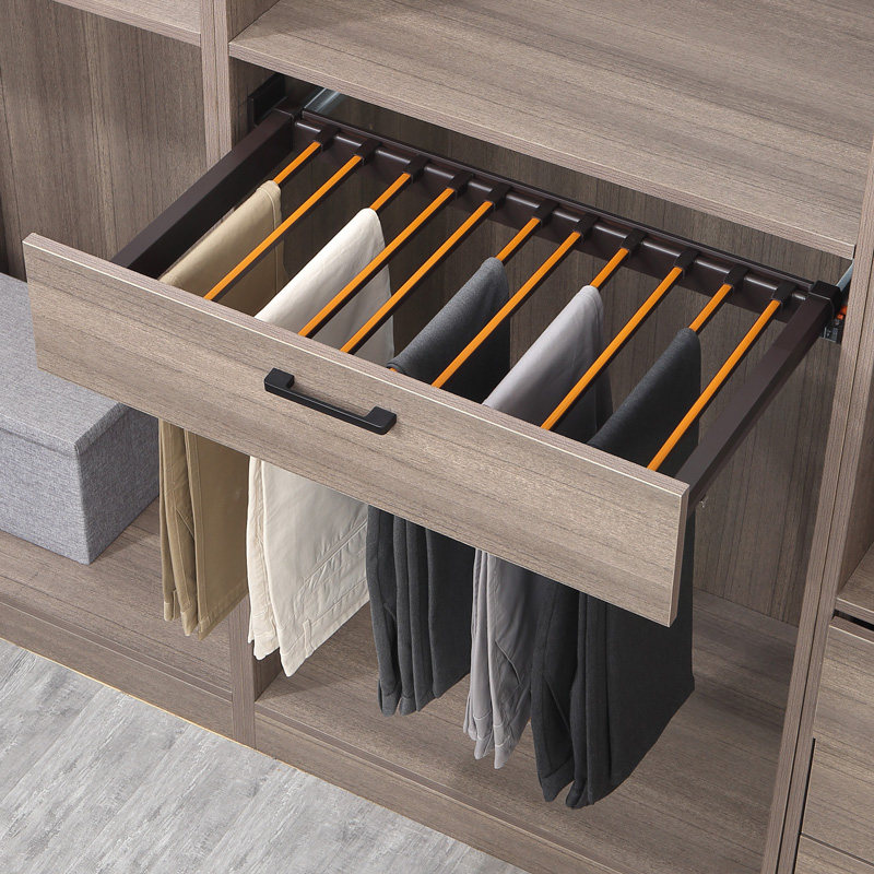 新品裤架伸缩多功能用滑轨衣柜拉篮抽屉式衣帽间抽拉首饰盒五金,基础建材,柜内裤架,淘宝优惠券,粉丝福利购,淘宝优惠卷