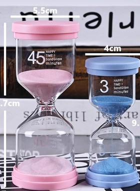 创意沙漏计时器儿童学生学习时间管理20/30/60分钟流沙瓶摆件礼物