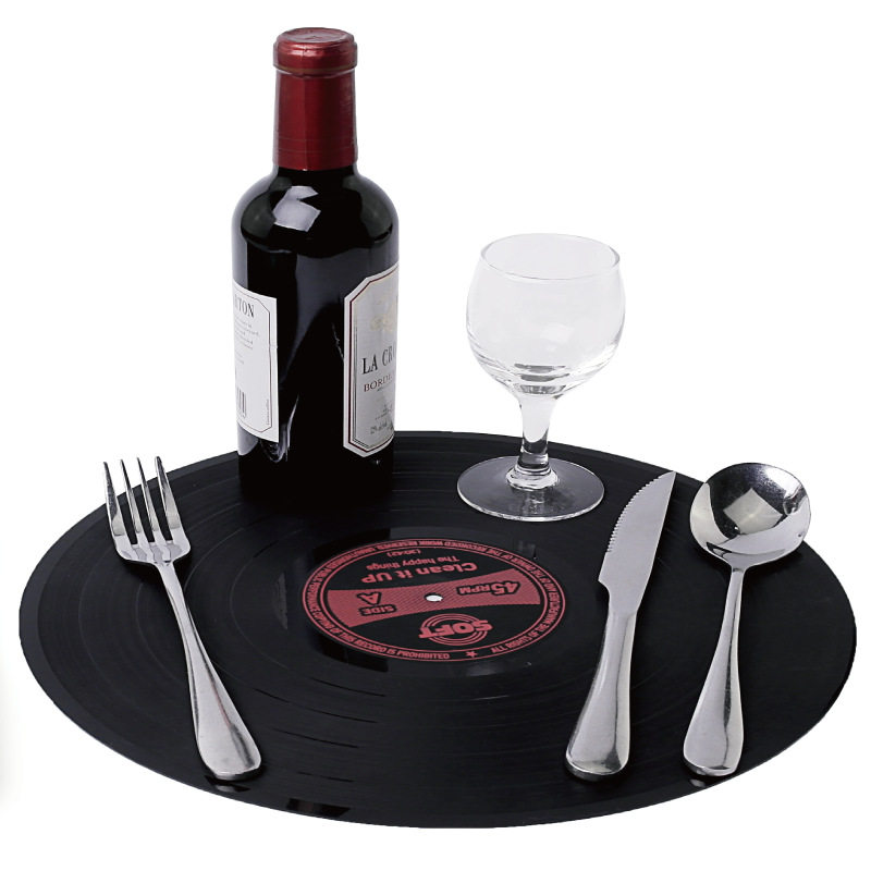 杯垫餐垫硅胶复古黑胶唱片垫CD隔热家居厨房塑料用品东莞现货,餐饮具,餐垫,淘宝优惠券,粉丝福利购,淘宝优惠卷