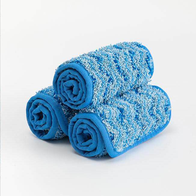 超细纤维拖把布地板清洁蒸汽喷水拖把布套Z字粘扣加捻小辫子拖布