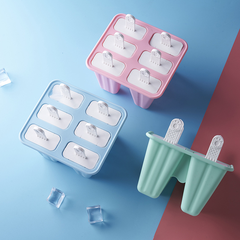 自制雪糕模具儿童diy硅胶棒冰模冰激凌家用制冰工具棒冰棍盒