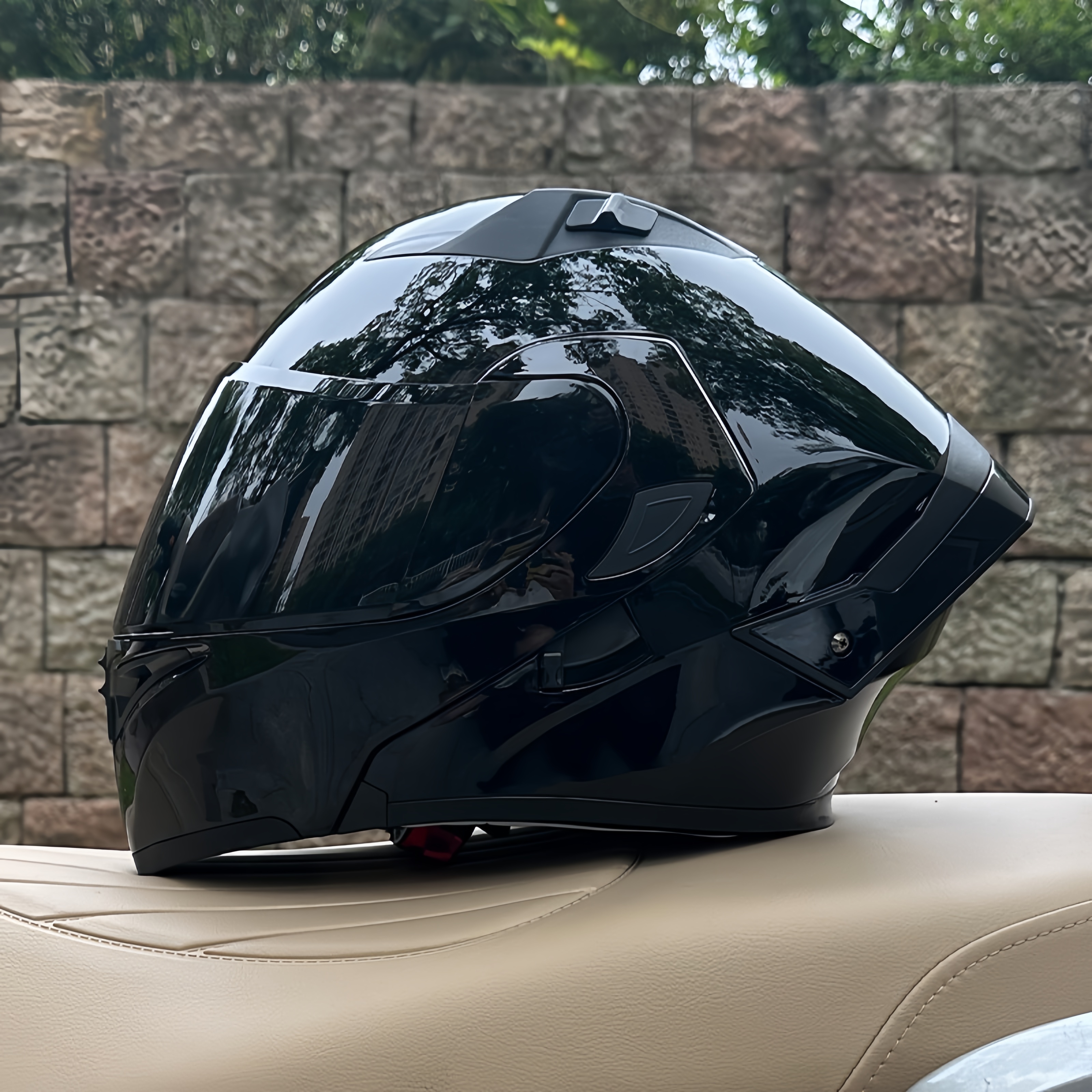 SHOEI拉力盔摩托车头盔男女揭面盔双镜片3C认证机车四季全盔蓝牙