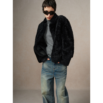 华吉言【月神】西班牙LaDoma拉贡羊皮毛一体外套