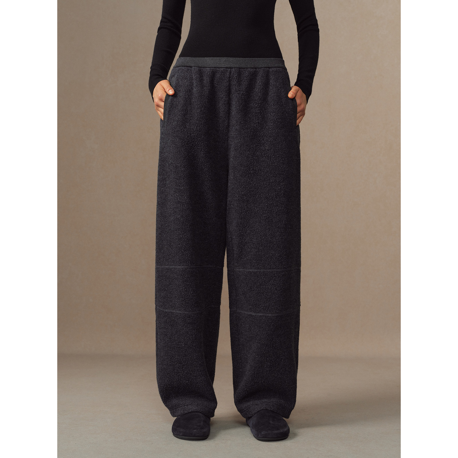 华吉言【双杠裤】摇粒绒羊毛混纺宽松舒适休闲裤加绒阔腿裤女冬季,女装/女士精品,休闲裤,淘宝优惠券,粉丝福利购,淘宝优惠卷