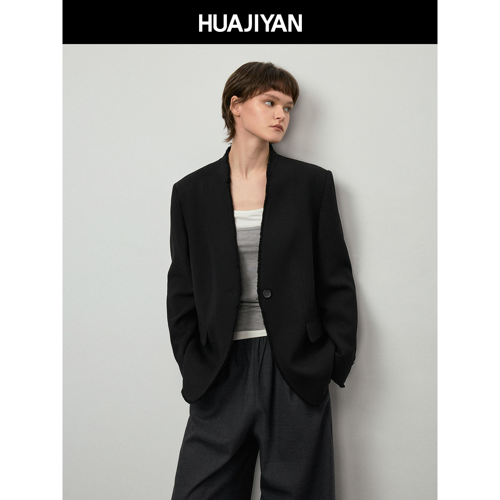 华吉言【墨尔本】精仿羊毛纯手工毛边三开身合体直身小西装外套,女装/女士精品,西装,淘宝优惠券,粉丝福利购,淘宝优惠卷