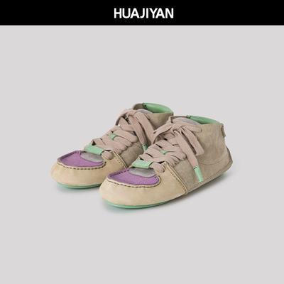 华吉言高丝光【牛皮面】【羊皮里】休闲鞋系带靴子Lace-Up Boot女
