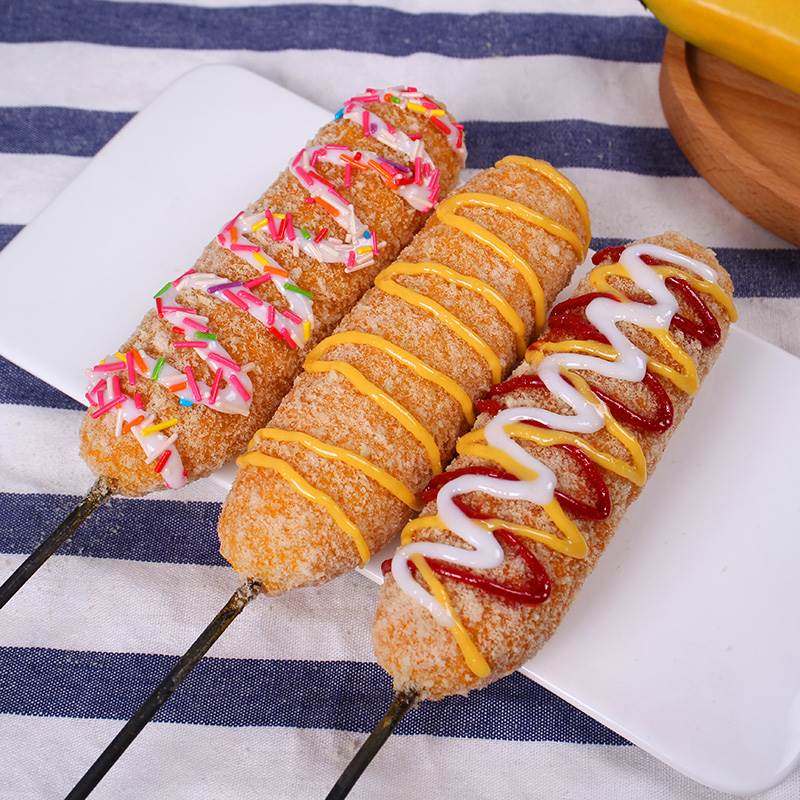 大号韩国芝士热狗棒拉丝仿真热狗大香肠假食品食物芝士棒模型展示
