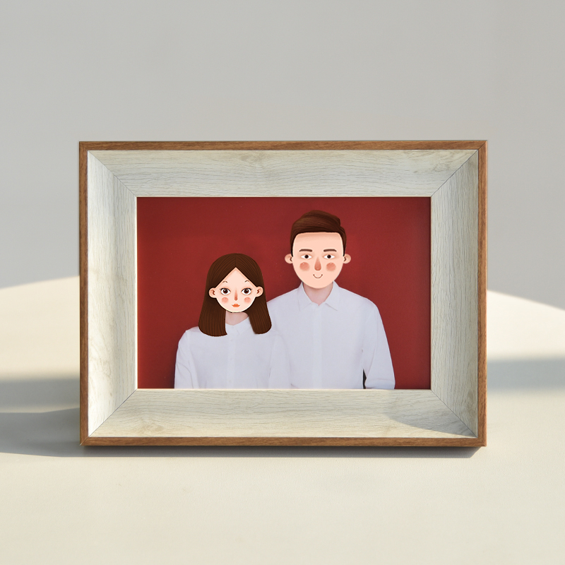 北欧风结婚照相框摆台5寸6寸7寸8寸10寸12寸A4a3结婚登记照六寸