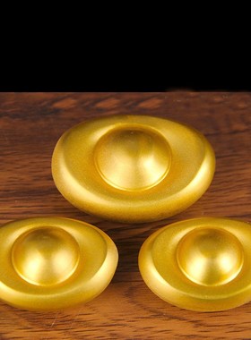 沙金色实心铜元宝摆件蛋形元宝道具财神聚宝盆装饰品开业乔迁礼品