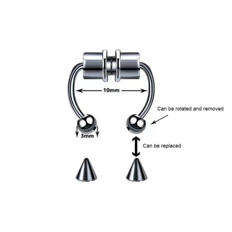 2023 Fake Piercing Nose Ring Alloy Nose Piercing Hoop Septum