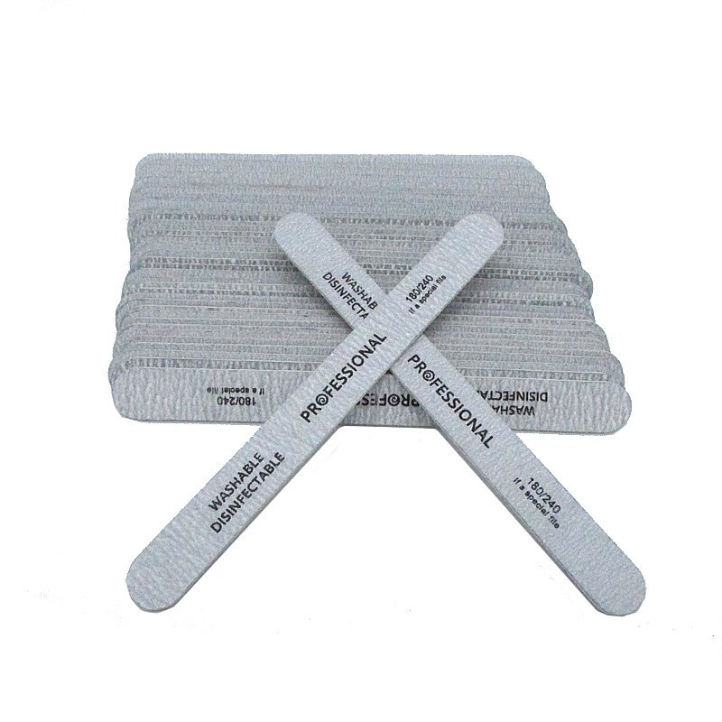 50pcs/lot Grey Sanding Nail Files 180/240 Grit Professional