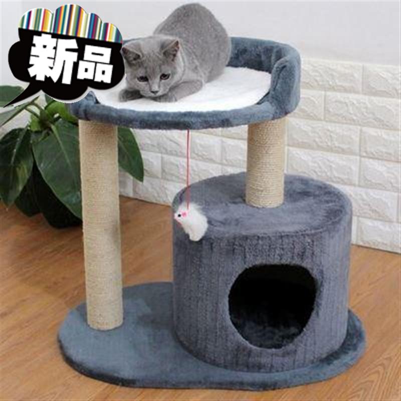 2019剑麻新款夏季猫树一体猫跳台猫爬柱小型猫藤编猫爬架2020