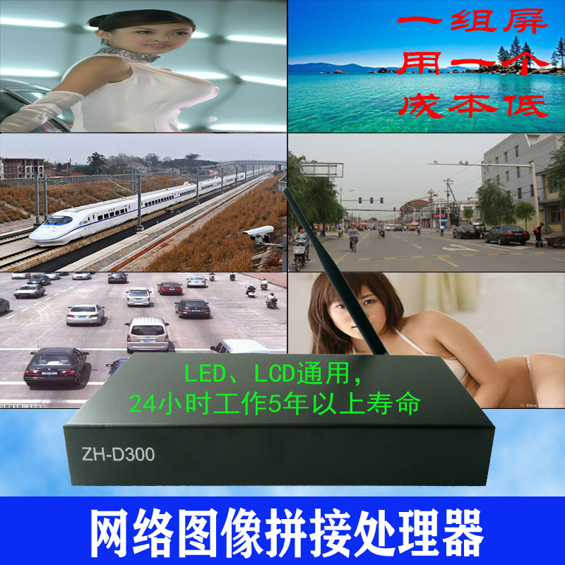 竖屏90270度画面旋转网络图像处理器开4窗口叠加漫游16画面分割