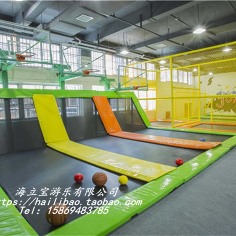 幼儿园蹦蹦床保护垫弹簧网面海绵泡沫PVC外围边罩淘气堡配件定做