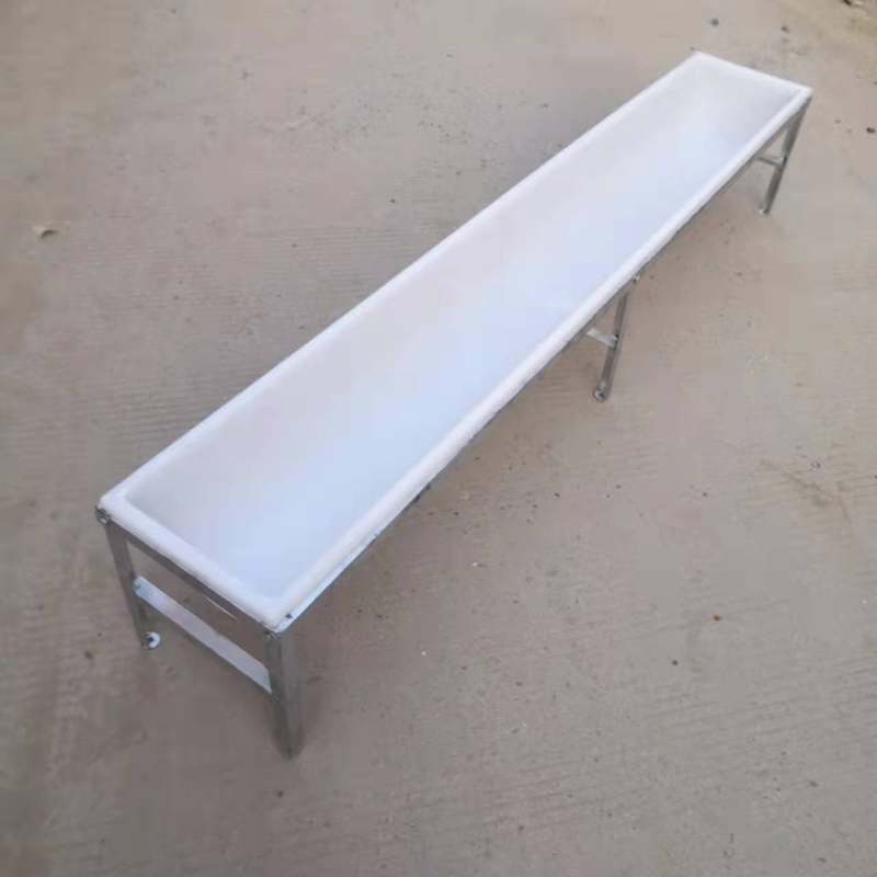 -塑料羊用食槽饮水槽喂水喂料圆底带架子长方形羊槽平底