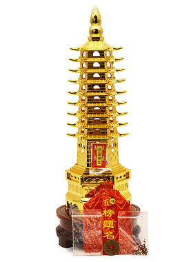 13层文昌塔9纯黄铜的摆件2025工艺品九层十三层和笔钥匙扣旗舰店