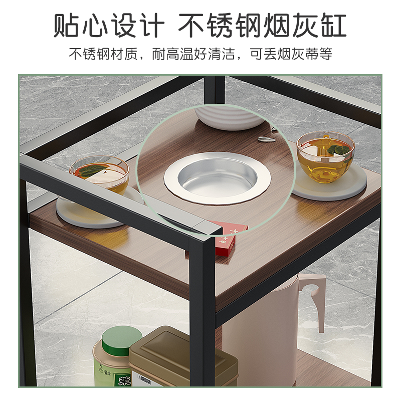 麻将桌茶几茶水架棋牌室专用茶水柜麻将机桌边小茶几移动茶台茶柜