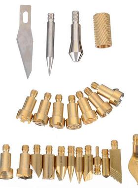 22Pcs Copper Soldering Pyrography Tips Wood Engraving Burnin