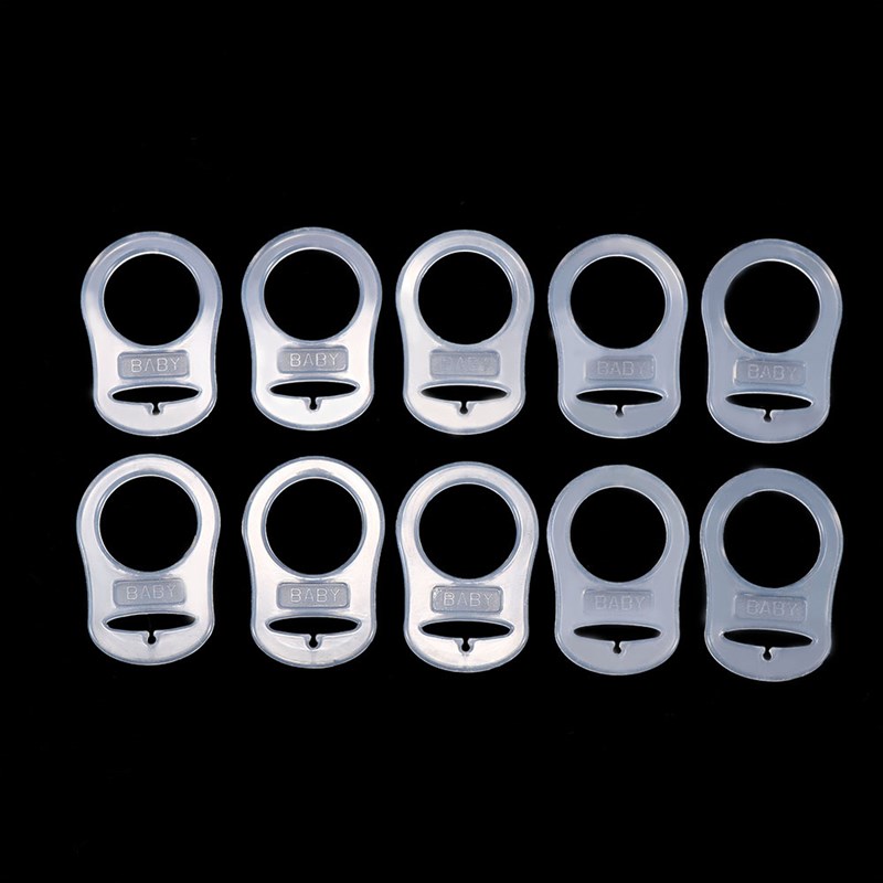 10pcs/set Baby Dummy Pacifier Holder Clip Clear Silicone But