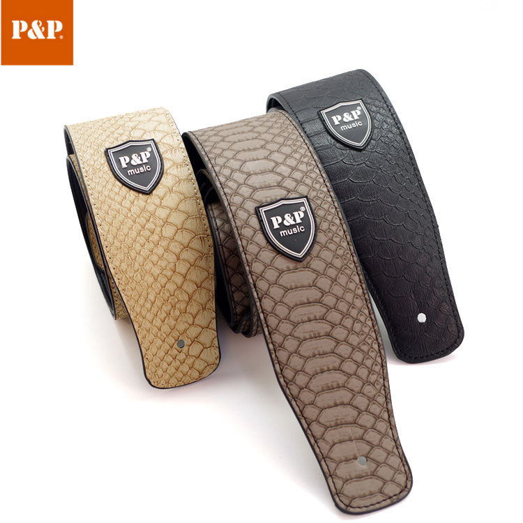Leather guitar strap Pu bass electric guitar strap Guangzhou