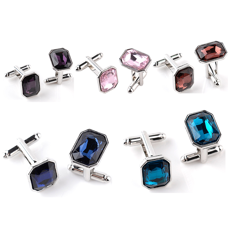 5 Colors Luxury Blue Purple Cufflinks for Men High Quality Z