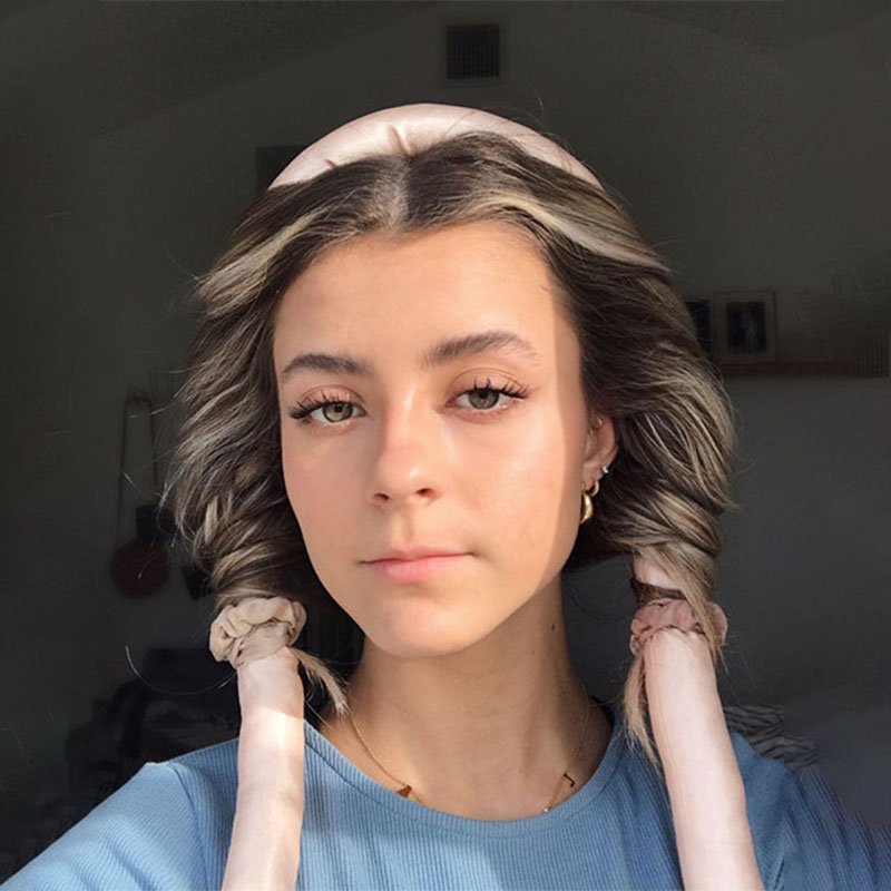 new Lystrfac Slik Satin Heatless Hair Curler Headband for W