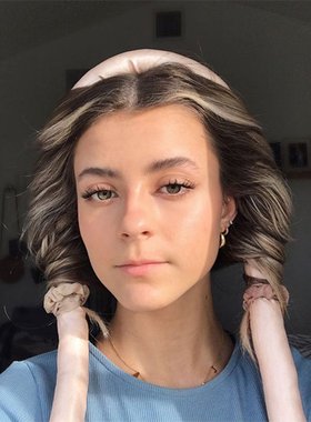 new Lystrfac Slik Satin Heatless Hair Curler Headband for W