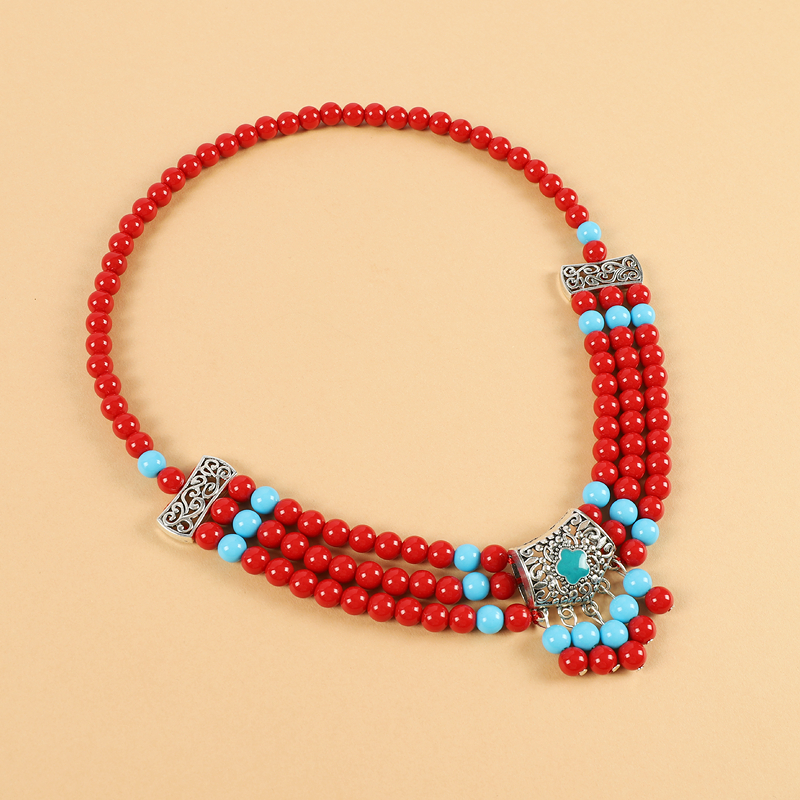 【小文精选青春派】民族风藏族额饰复古异域风额头链西藏青海拍照