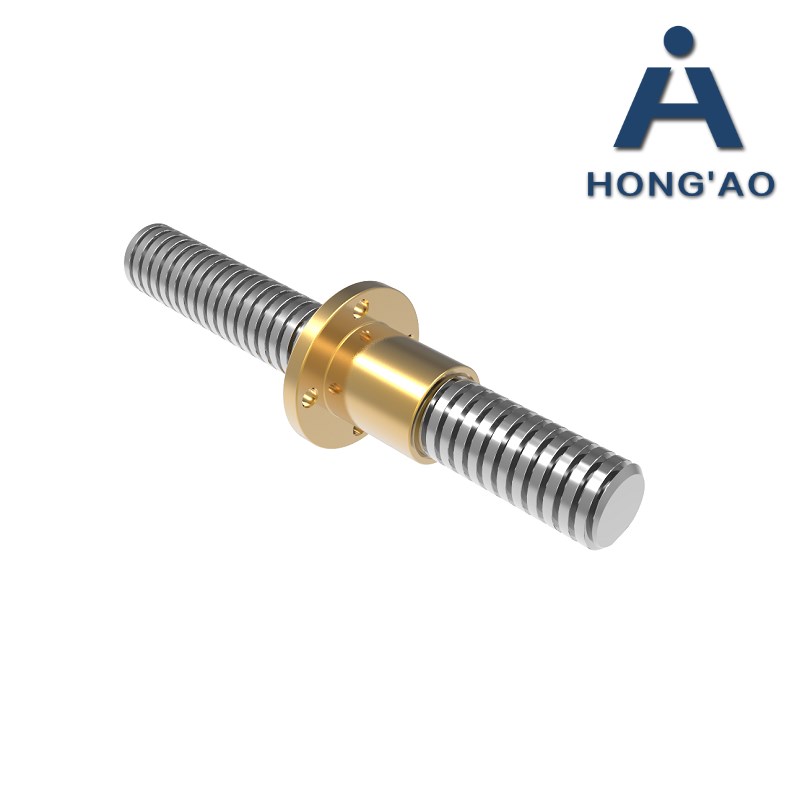 304不锈钢梯形丝杆黄铜螺母T型丝杆梯形螺杆Tr16Tr20Tr25Tr32Tr40