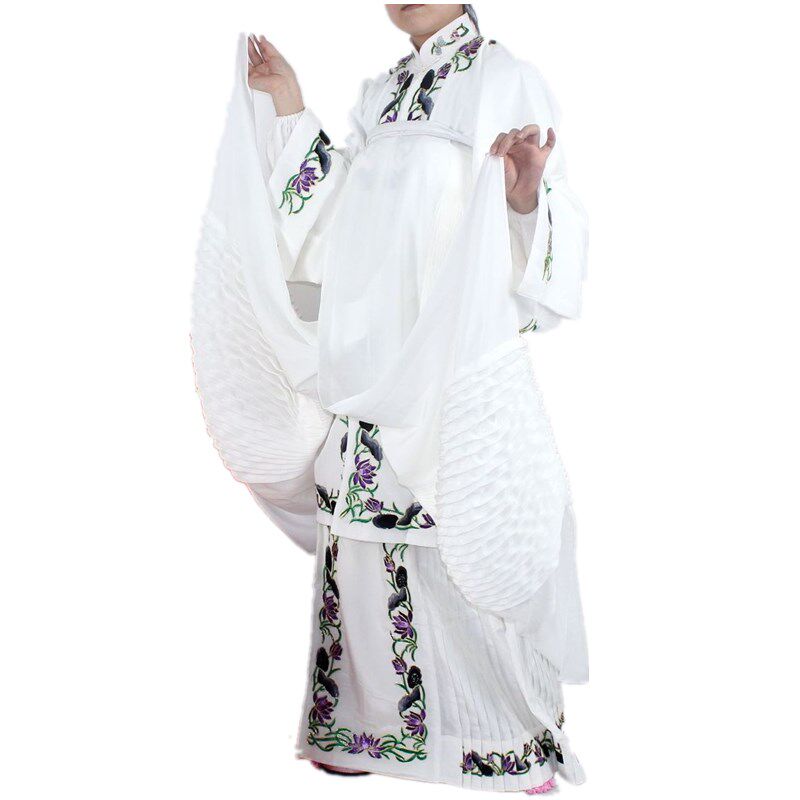 速发新款戏曲影视古装服装京越剧断桥盗仙草大飞裙白蛇游湖荷花青
