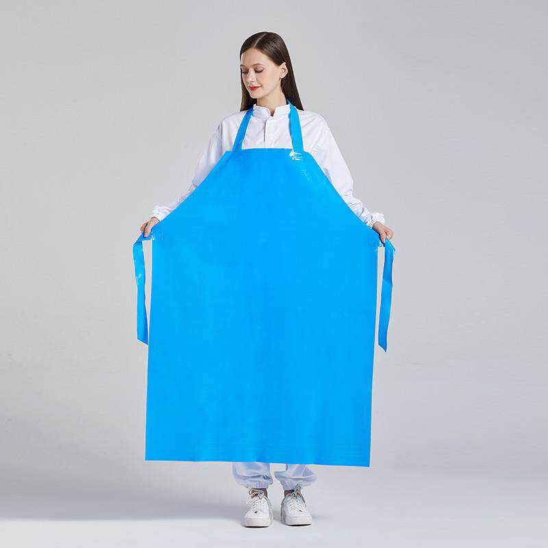 速发防水防油围裙工作服厂专用长版厨房餐饮男白色tpu皮质纯色