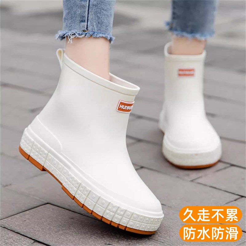 速发水鞋防水防滑不累脚时尚款外穿短筒雨鞋耐磨雨靴款轻便款徒步