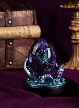 速发爆款权力的发光熔岩龙蛋透明树脂章鱼摆件树脂工艺品