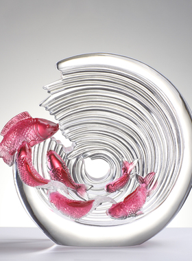 速发鱼摆件如鱼得水纪念品乔室新居开业礼物办公迁装饰品