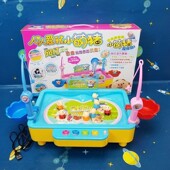 速发事025钓款 益智启蒙供电讲故2音乐可加水小猪新鱼玩具亲子互动