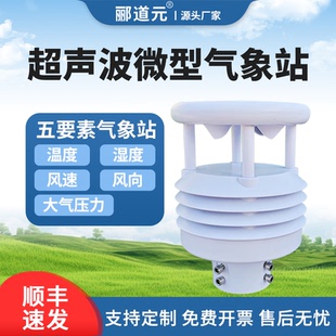 五要素超声波微型气象站户外环境校园农业风速风向温湿度监测仪