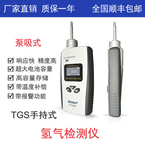 手持式氢气H2检测仪，湖南拓安便携式氢气探测报警器TGS-H2