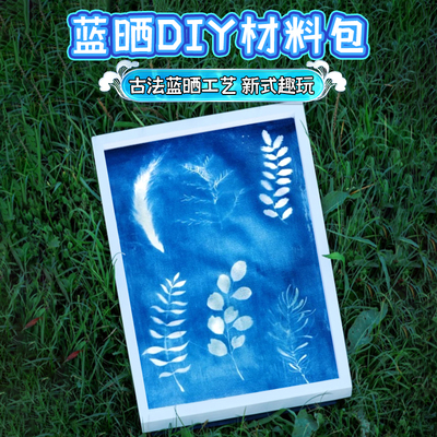 蓝晒diy材料包拓印颜料ab液套装