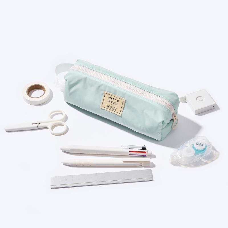 MUIS目意思简约纯色日系小法棍笔袋初高中男女大学生大容量文具盒