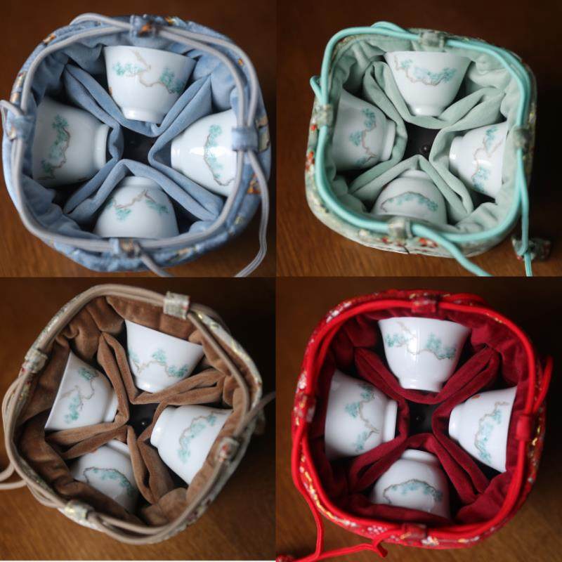 升乾茶具收纳包便携减震防摔茶杯袋功夫茶壶布包手工旅行户外布袋,餐饮具,茶道/零配,淘宝优惠券,粉丝福利购,淘宝优惠卷