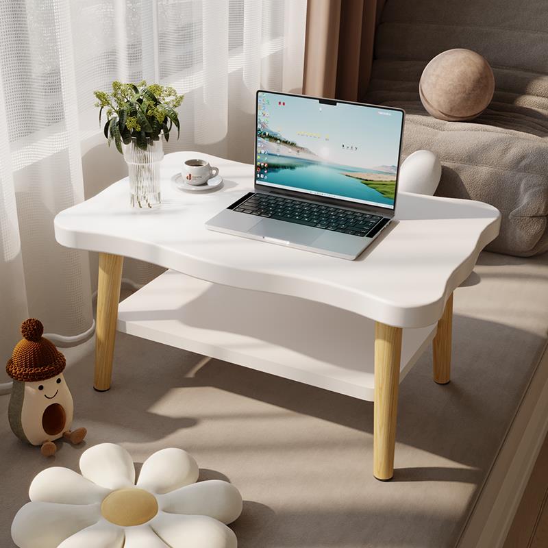 飘窗小桌子卧室双层坐地矮桌炕桌榻榻米阳台茶桌小户型出租房家用