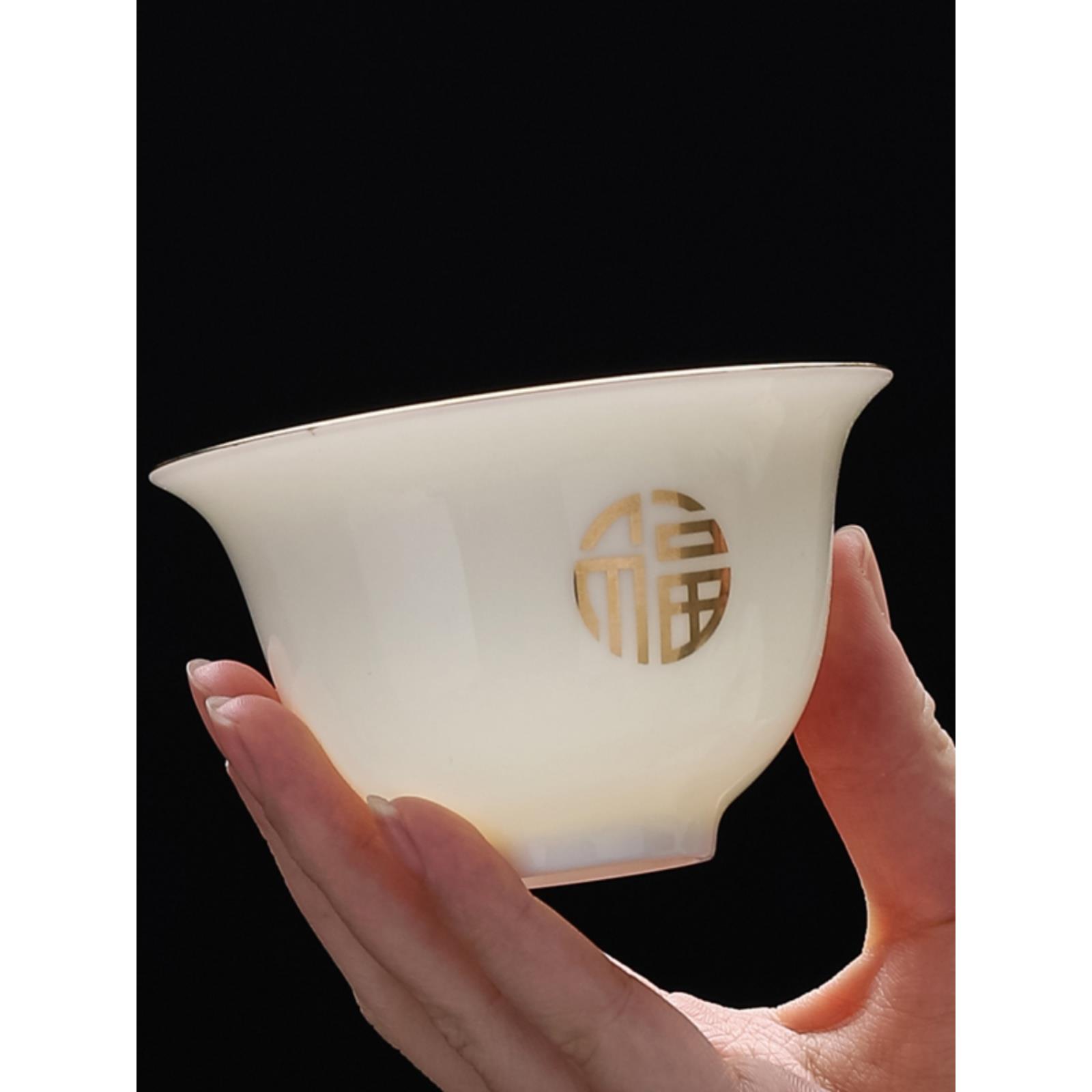 羊脂玉旅行功夫茶具套装户外旅游便携包盖碗茶杯小套送礼定制logo