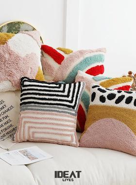 IDEAT LIVES 彩虹缤纷糖果腰枕沙发客厅靠枕ins可爱少女粉抱枕