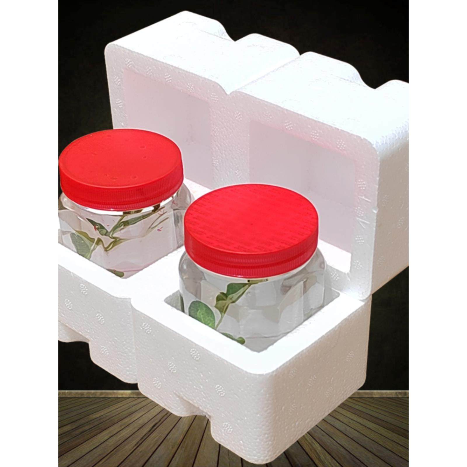 380ml方形蜂蜜玻璃瓶快递专用泡沫盒 防摔碎防撞震打包保护包装箱,包装,泡沫箱,淘宝优惠券,粉丝福利购,淘宝优惠卷