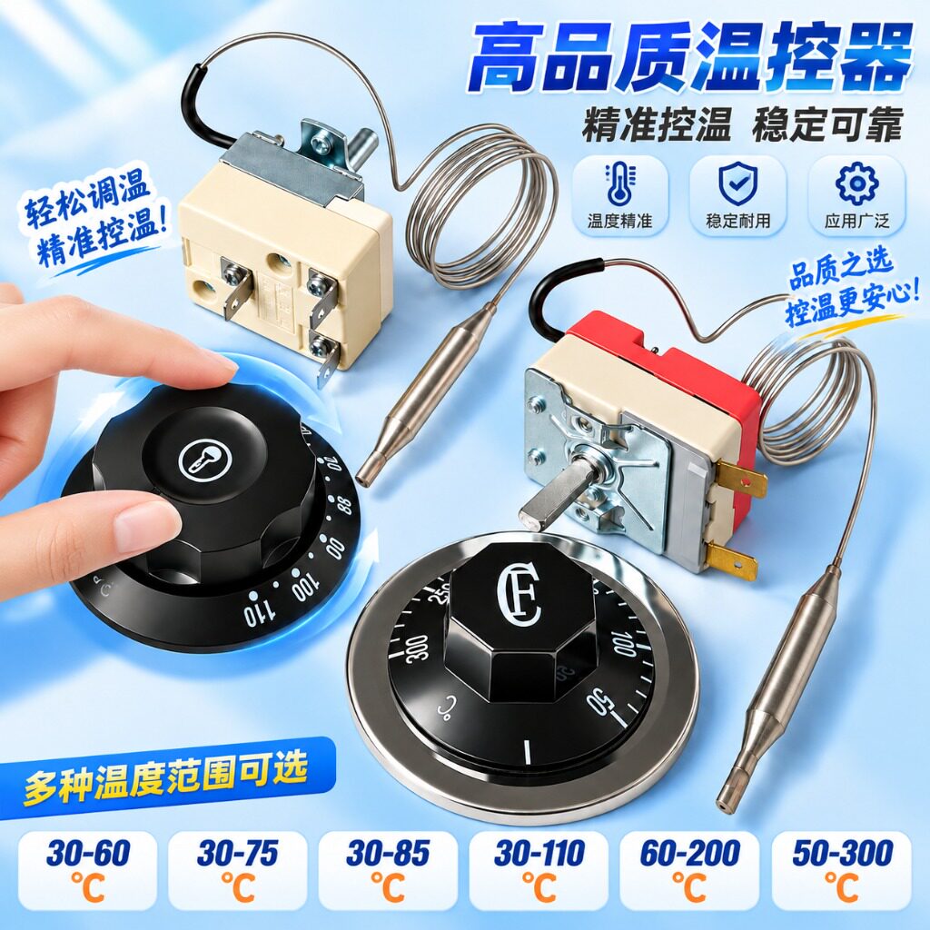 热水器温控器调温旋钮温控开关感温开关可调温控通用配件电热水器