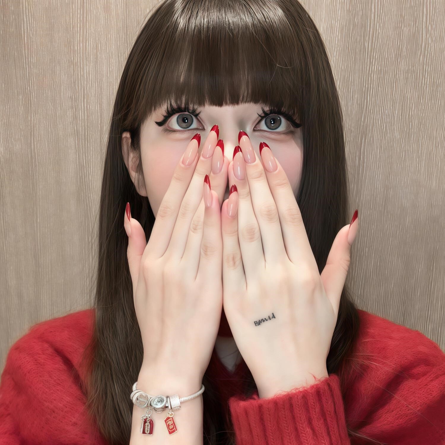 【酒红法式】手工穿戴甲