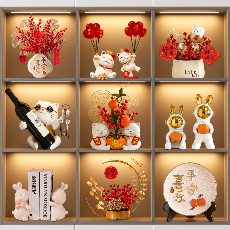 速发柜房子酒柜装饰摆饰家居饰电轻奢客厅品视新摆设搬家乔迁新居