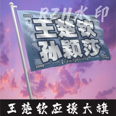 王楚钦孙颖莎应援大旗明星组合应援旗登山户外巴黎加油应援旗定制