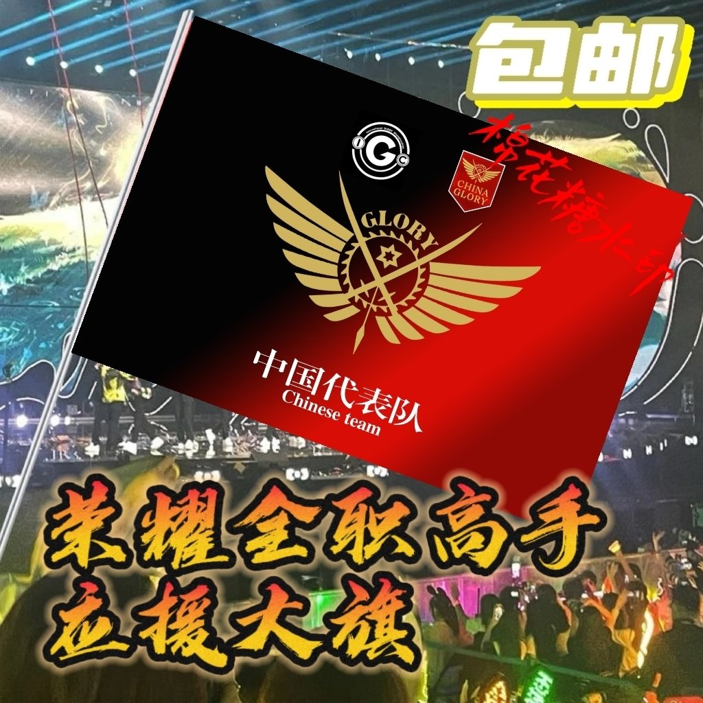 荣耀全职高手应援队旗cos中国代表队大旗烟雨兴欣嘉世微草定制